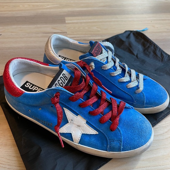 Golden Goose Shoes - Golden Goose Superstar glitter suede sneakers